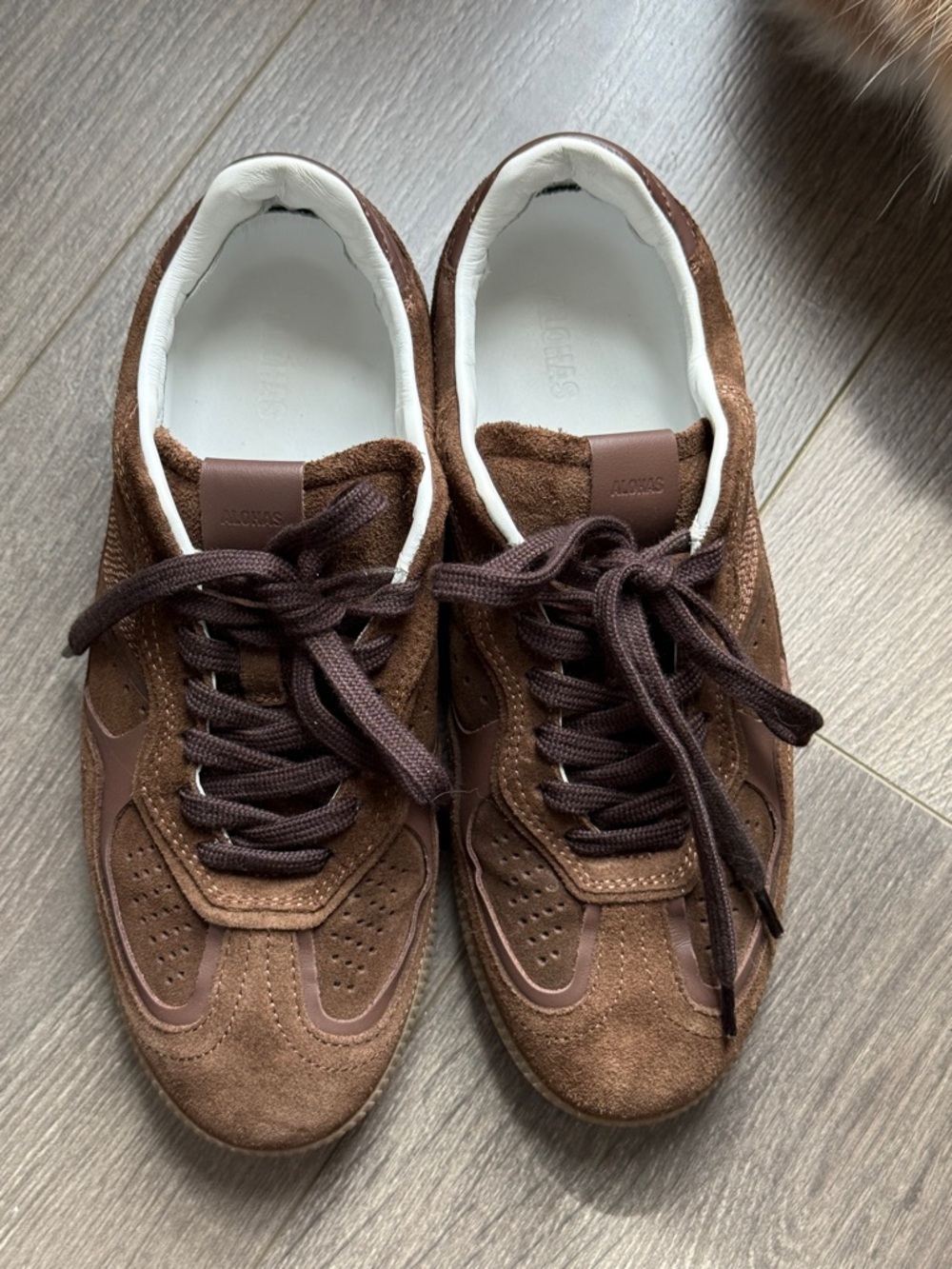 ALOHAS 490 Rife Brown Suede Sneakers - Picture 2 of 5